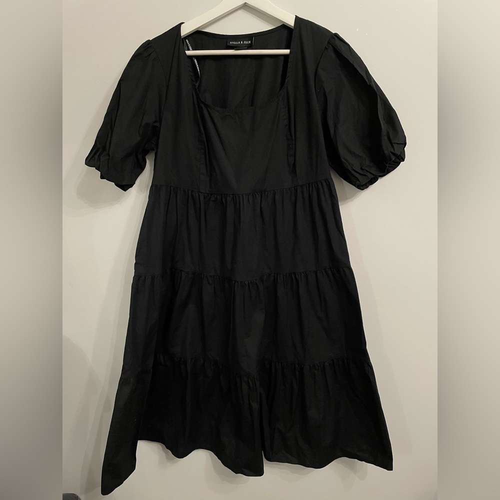 Stella & Julie Black Tiered Dress